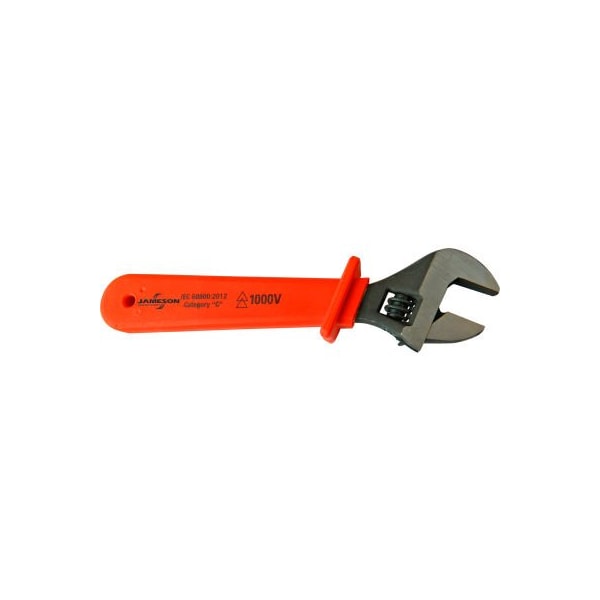 Jameson Tools 1000V Insulated Adjustable Wrench, 10in